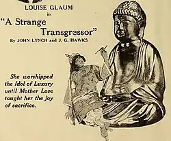Description de l'image "A Strange Transgressor" 1917 ad with Louise Glaum by John Lynch and J. G. Hawks in Motion Picture News (Jul-Aug 1917) (IA motionpicturenew161unse) (page 176 crop).jpg.
