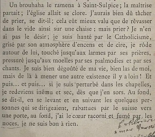 « je suis hanté par le Catholicisme », Huysmans