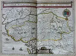 Carte du Poitou, 1659. Pictaviae ducatus descriptio, vulgo Le Pais de Poictou.