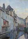Rivière dans une ville ancienne