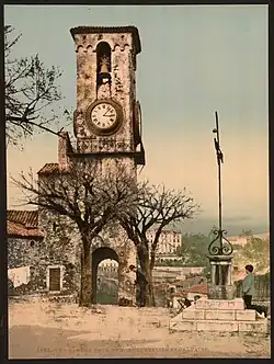 Le clocher de Notre-Dame de l'Espérance, photochrome, même époque