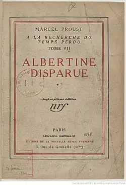 Image illustrative de l’article Albertine disparue