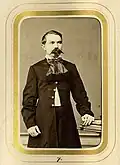 Le linguite et député hongrois Károly Ács, photographie, 1865-1867.