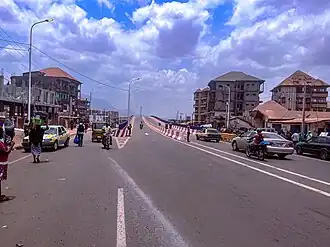 Entre de l'Échangeur Paul Kagame de Kagbelen en direction de Coyah