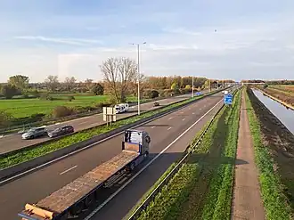 Vue aérienne de l'échangeur d'Hautrage.