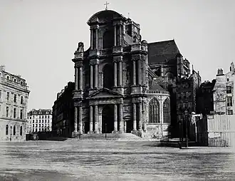 Vue de la façade au milieu du XIXe siècle (photographie d'Édouard Baldus, entre 1852 et 1857).