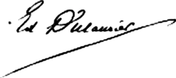 signature d'Édouard Dulaurier