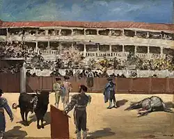 Corrida : la mort du taureau par Édouard Manet en 1865.