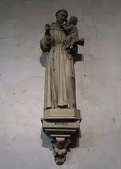 Statue de saint Antoine de Padoue.