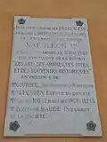 Plaque commémorative du centenaire de la mort de Napoléon Ier le 5 mai 1921