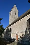 L'église Saint-Aubin. Vue sud.