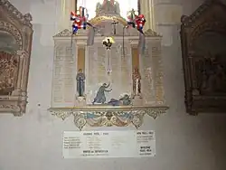 Monument aux morts dans l'église Saint-Cyr-et-Sainte-Julitte de Contres.