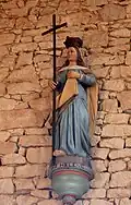 Église paroissiale Saint-Guénin : statue de sainte Hélène.