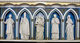 Bas-relief de l'autel de l'église Saint-Jean-Baptiste d'Aigueblanche.