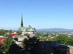Vue sur le quartier du toit du centre des congrès