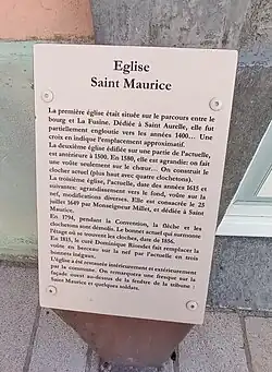 Plaque historique communale de l'édifice.