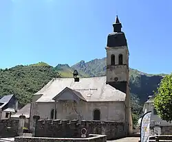 L'église Saint-Pierre d'Arrens en 2017.