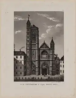 Église Saint-Paul (dessin du XIXe siècle)