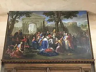 Saint Louis recevant la couronne d'épines, Paris, église Saint-Thomas d'Aquin.