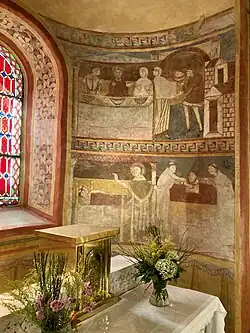 Fresques de l'absidiole sud, à droite.