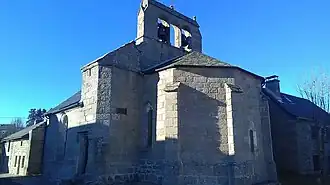 Église d'Arcomie, chevet côté sud-est.