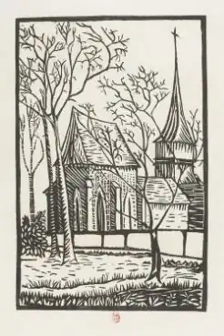 Église d'Offoy en hiver