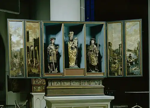 Retable de Crépin et Crépinien (1510), église Saint-Nicolas de Kalkar.