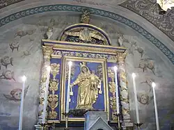 Retable de Notre-Dame du Mont-Carmel. Au sommet est représenté Dieu le Père.