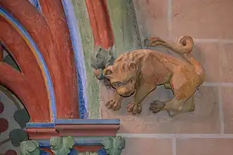 Piscine liturgique, détail.