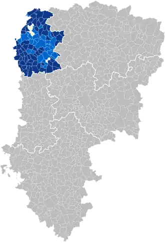 Nuance politique des candidats arrivés en tête dans chaque commune au 2e tour dans le département de l'Aisne.