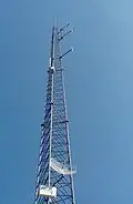 Site d'émission du Mont Luisandre (antennes d'émission au sommet).