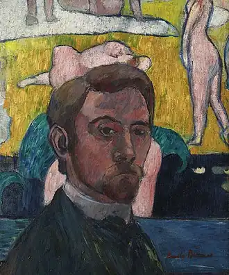 Autoportrait au tableau « Baigneuses à la vache rouge », vers 1889 – Musée d'Orsay, Paris.
