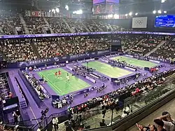Les épreuves de badminton le 28 juillet 2024.