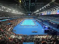 Paris La Défense Arena aménagée avec la piscine olympique