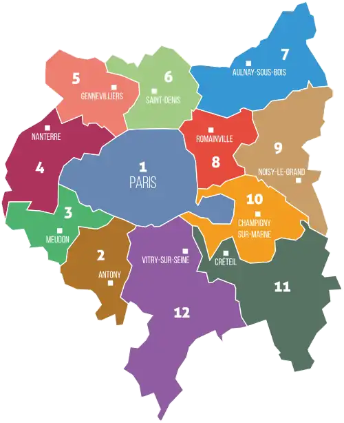 Les territoires du Grand Paris.