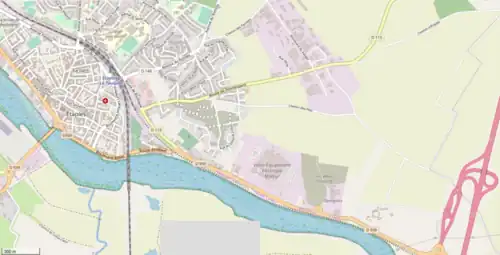 Les voies à l'est de la commune.