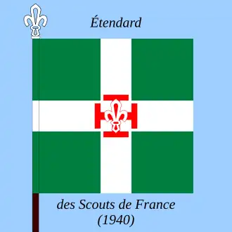 Étendard des « Scouts de France » (1940).