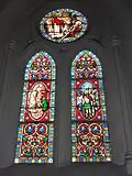 Vitrail scènes de la vie de Saint MArtin