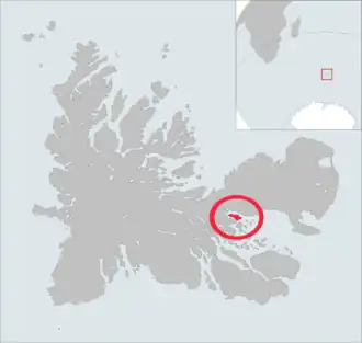 Carte de localisation de l'île Haute.