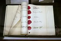 Description de l'image Österreichischer Staatsvertrag Hofburg.JPG.