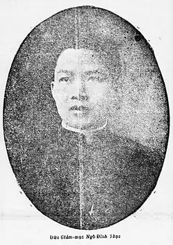 Vieille photographie de Ngô Đình Thục jeune prêtre