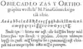 Orthographe de Górnicki.
