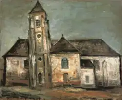 Ōhashi Ryōkai : L'église de Villiers-sur-Morin, 1928.