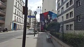 Œuvre de l'artiste C215, rue Pixérécourt, à Paris, dans le 19e arrondissement.