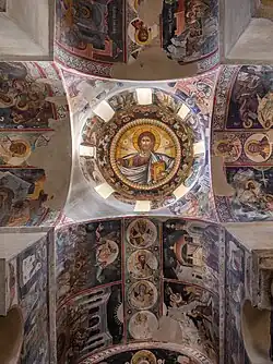 Fresques de la coupole du catholicon du Monastère de Kaisariani, XVIe siècle.