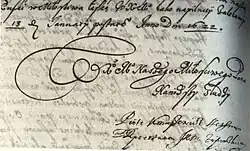 signature de Petro Sahaïdatchnyi