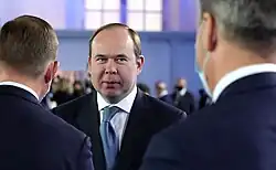 Anton Vaïno à l'assemblée fédérale en 2021.