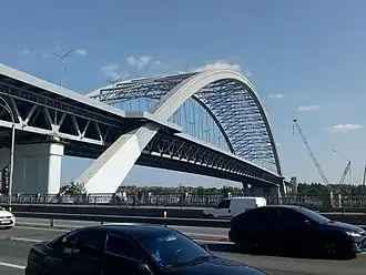 Le pont Podilskyi en 2021.