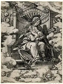 4. Virgo lactans, estampe, cat. Bartsch 20.