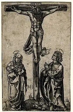 7. Crucifixion, estampe, cat. Passavant 102.